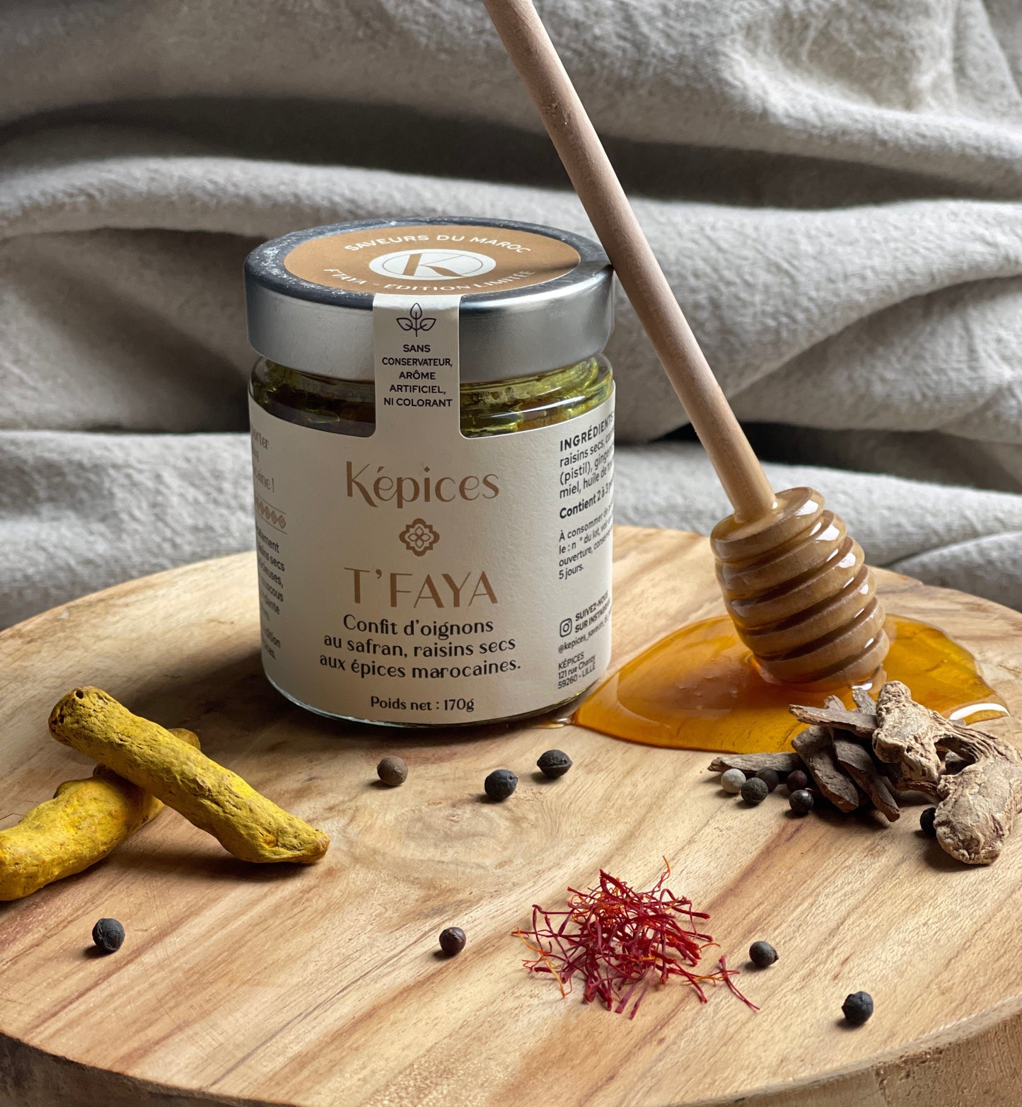 T’Faya – Confit d'oignons au safran et raisins secs